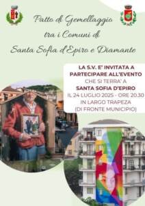 Gemellaggio Santa Sofia d’Epiro-Diamante: una giornata storica per due comunità